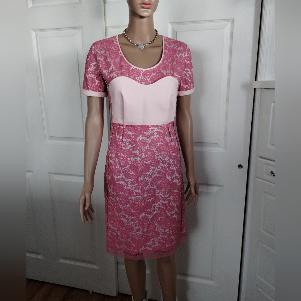 Sonia Rykiel Elegant Pink Lace Dress 4